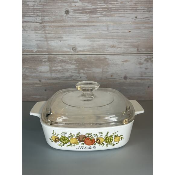 Vintage Corning Ware Spice of Life Set (2) (La Majolaine & L'Echalote) with Lids - Picture 6 of 11